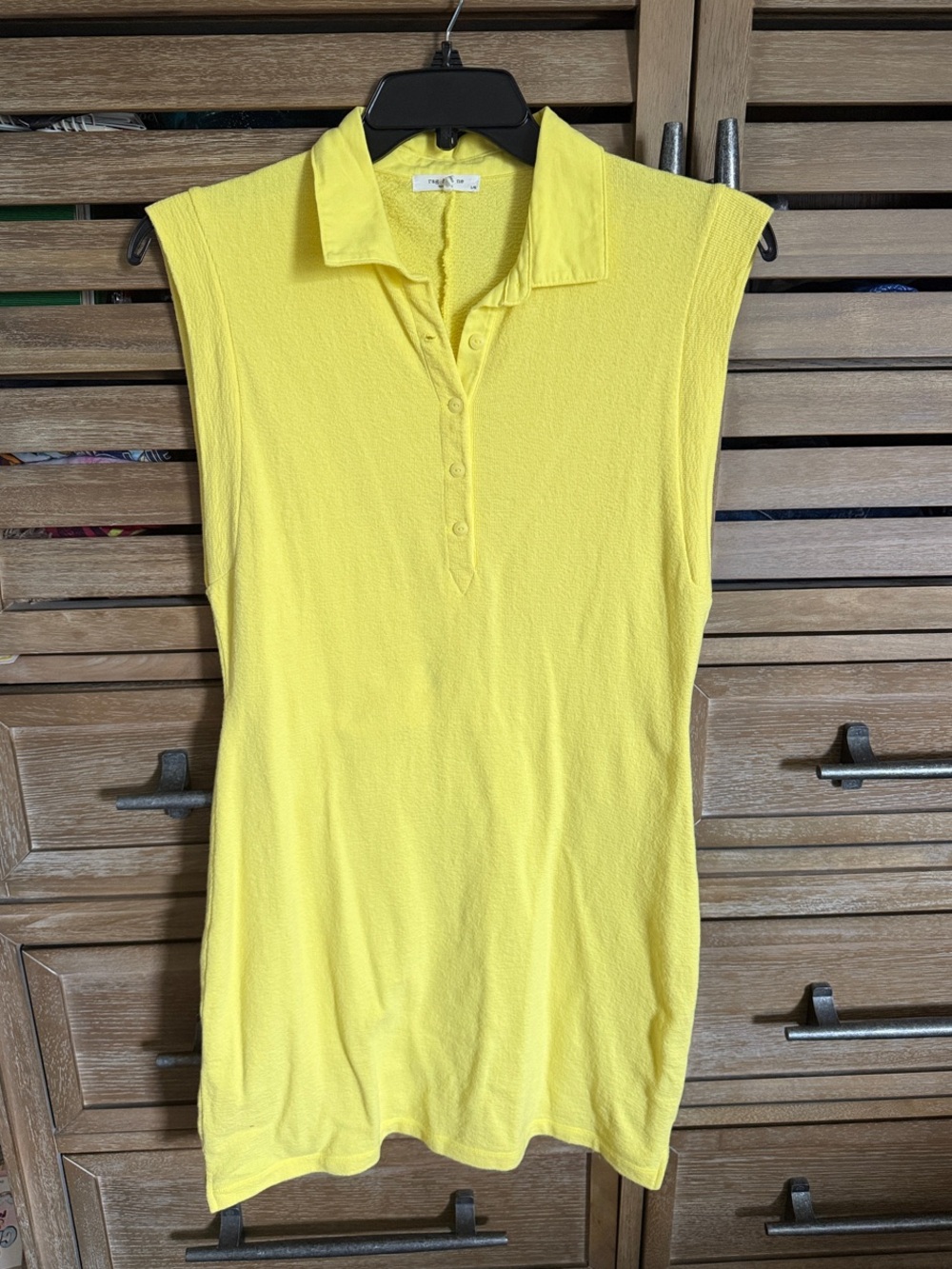 rag & bone Sleeveless Polo Dress - Bright Yellow